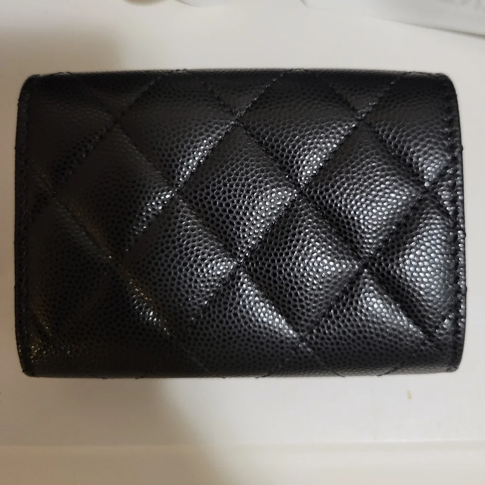 Chanel Trifold Compact Caviar Wallet